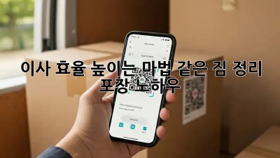 이사 효율 높이는 마법 같은 짐 정리 & 포장 노하우!